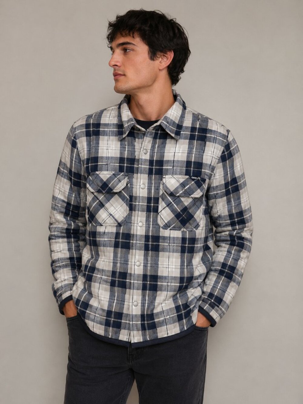 Oakley Vintage Y2K Plaid Quilted Lined Flannel Shacket Men Small
